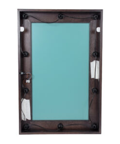 GloboStar® MAKEUP MIRROR-60x90-2 Μοντέρνος Καθρέπτης Μακιγιάζ με Πλαίσιο Φυσικού Ξύλου με Διακόπτη On/Off 10 x E27 AC220-240V - Μ60 x Π7 x Υ90cm - Καφέ Wenge 16 b5d6ef 60x90 7