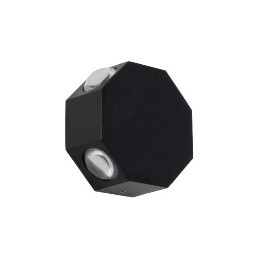 GloboStar® GLOBOSTAR® HIKARI 60687 Μοντέρνο Φωτιστικό Τοίχου - Απλίκα LED 8W 1000lm 30° AC 220-240V Αδιάβροχο IP65 Θερμό Λευκό 2700K - CREE XPE Chip & TÜV SÜD Driver - Μαύρο Ματ - Μ10 x Π4 x Υ10cm - 5 Χρόνια Εγγύηση