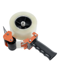 GloboStar® GloboStar® 79951 Επαγγελματική Μηχανή Ταινίας Συσκευασίας Χειρός DELI Μ16.5 x Π7.8 x Υ24cm - Πορτοκαλί & Μαύρο