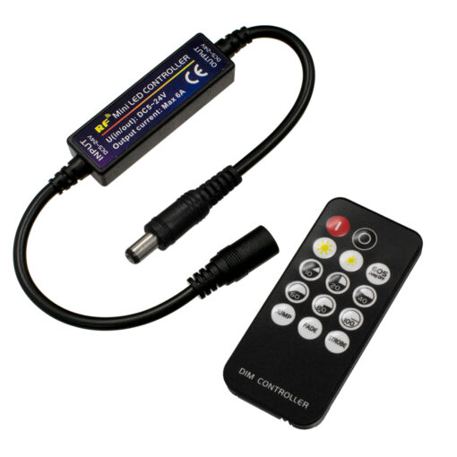 GloboStar® GloboStar® 73322 Ασύρματο LED Dimmer με Χειριστήριο RF 2.4Ghz DC 12-24V Max 144W