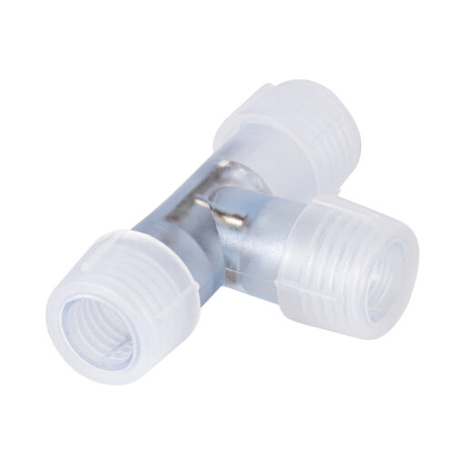 GloboStar® GloboStar® 70661 Σύνδεσμος T για RGB Φωτοσωλήνα LED 360° Degree DC 230V 2 Pin Αδιάβροχος IP68