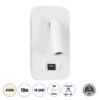 GloboStar® GloboStar® LADY-O 61364 Μοντέρνο Φωτιστικό Τοίχου - Απλίκα Ξενοδοχείου Bed Side LED 10W 1000lm 36° & 360° AC 220-240V - Reading Light & Κρυφός Φωτισμός - Φορτιστής USB 3A - Μ10.5 x Π10 x Υ18.5cm - Φυσικό Λευκό 4500K - Λευκό - 3 Χρόνια Εγγύηση