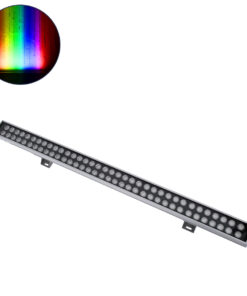 GloboStar® GLOBOSTAR® WASHER-GAIA 90216 Μπάρα Φωτισμού Wall Washer LED 144W 12240lm 10° DC 24V Αδιάβροχο IP67 Πολύχρωμο RGBW DMX512 Dimmable - Ασημί - Μ100 x Π7.3 x Υ4.3cm - 3 Χρόνια Εγγύηση