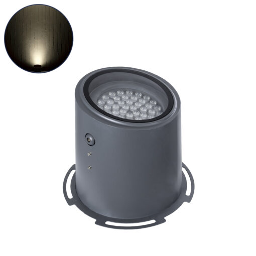 GloboStar® GloboStar® FLOOD-MILO 90741 Κινούμενος Προβολέας - Σποτ Φωτισμού Wall Washer για Φωτισμό Κτιρίων LED 48W 4560lm 10° AC 220-240V Αδιάβροχο IP67 Φ26 x Υ30cm Φυσικό Λευκό 4500K - Γκρι Ανθρακί - 3 Χρόνια Εγγύηση