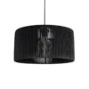 GloboStar® GLOBOSTAR® KYCLOS 203-0048 Boho Κρεμαστό Φωτιστικό Οροφής με Ντουί 1 x E27 AC 220-240V IP20 - Μαύρο - M40 x Π40 x Υ25.5cm