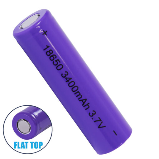 GloboStar® GloboStar® 79097 Επαναφορτιζόμενη Μπαταρία Λιθίου 18650 FLAT PIN 3400mAh Li-ion 3.7V 12.6Wh