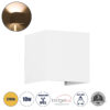 GloboStar® GloboStar® AXIS-S 60560 Φωτιστικό Τοίχου - Απλίκα Αρχιτεκτονικού Φωτισμού Εσωτερικού/Εξωτερικού Χώρου Up & Down LED 10W 1150lm 10 έως 60° AC 220-240V Αδιάβροχο IP65 Μ10 x Π10 x Υ10cm - Θερμό Λευκό 2700K - Λευκό - Bridgelux Chip - 3 Years Warranty