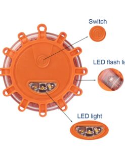 GLOBOSTAR® EMERGENCIA 79697 Φωτιστικό Έκτακτης Ανάγκης για Οχήματα με Μαγνήτη & Φακό LED 2W 140lm 360° DC 5V με 3xAAA Μπαταρίες Αδιάβροχο IP65 Κόκκινο & Ψυχρό Λευκό 6000K - Πορτοκαλί - Μ10 x Π10 x Υ3.5cm - 1 Χρόνο Εγγύηση 27 b91db7 79697 10