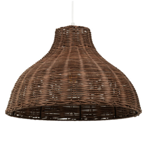 GloboStar® GLOBOSTAR® MAYOTTE 00725 Boho Κρεμαστό Φωτιστικό Οροφής με Ντουί 1 x E27 AC 220-240V IP20 - Καφέ - Μ40 x Π40 x Υ28cm