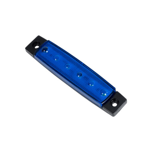 GloboStar® GloboStar® 79903 Πλευρικά Φώτα Όγκου Φορτηγών LED 6xSMD2835 DC 10-30V 1.5W 100lm IP66 Mπλε - Μ9.5 x W2 x H1.1cm