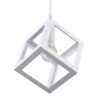 GloboStar® GLOBOSTAR® CUBE 00802 Μοντέρνο Κρεμαστό Φωτιστικό Οροφής με Ντουί 1 x E27 AC 220-240V IP20 - Λευκό - Μ25 x Π25 x Υ25cm