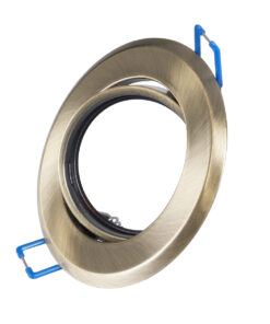 GloboStar® GloboStar® DELTA 77820 Χωνευτό Κινούμενο Στρόγγυλο Σποτ Οροφής για Λάμπα MR16 με Βάση GU5.3 ή GU10 - IP20 - Μεταλλικό - Φ92 x Υ28mm - Μπρούτζινο - 5 Χρόνια Εγγύηση