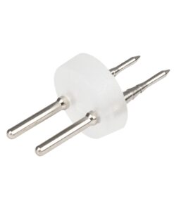 Alternative view of GloboStar® 70650 Σύνδεσμος Καρφάκι για Μονόχρωμο & RGB Φωτοσωλήνα LED 360° Degree 2 Pin