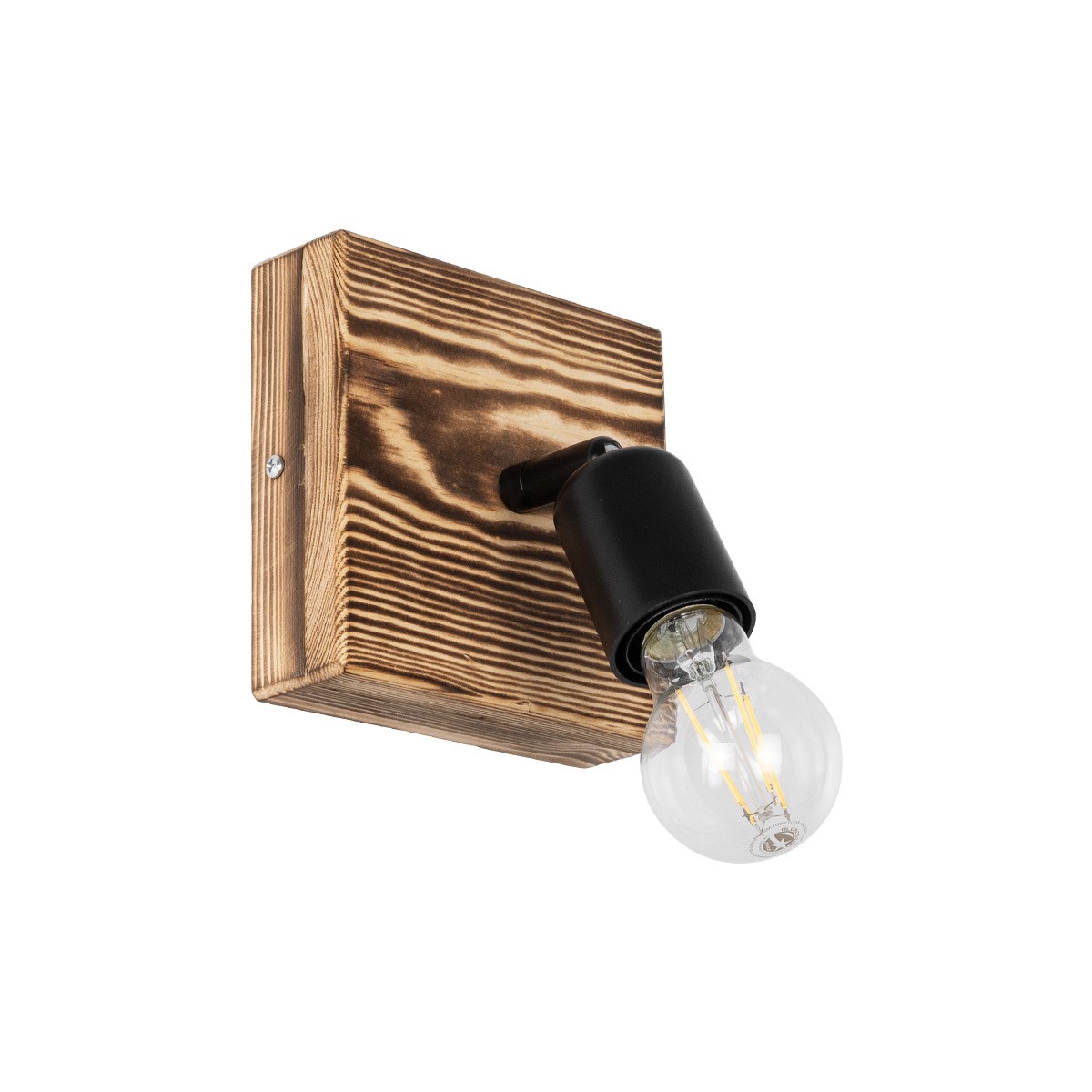 GloboStar® CUP 203-0062 Vintage Επιτοίχιο Φωτιστικό Απλίκα Μονόφωτο 1 x E27 IP20 Καφέ Ξύλο με Μαύρο Πλαστικό - Μ14.5 x Π14 x Υ15cm 2 GloboStar® GloboStar® CUP 203-0062 Vintage Επιτοίχιο Φωτιστικό Απλίκα Μονόφωτο 1 x E27 IP20 Καφέ Ξύλο με Μαύρο Πλαστικό - Μ14.5 x Π14 x Υ15cm