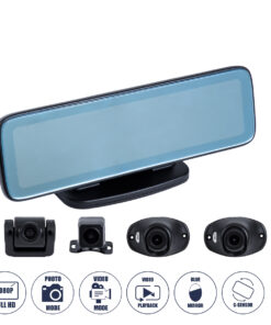 GloboStar® GloboStar® 86058 Καθρέπτης Αυτοκινήτου Android 9.0 360° με 4 Κάμερες SD Card Slot - RAM2GB+ROM32GB - FM Transmitter - Νυχτερινή Όραση - με Parking Lines - Μαύρο