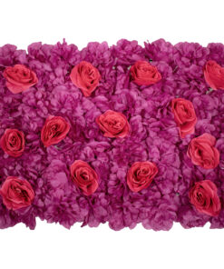 GloboStar® GloboStar® 78309 Συνθετικό Πάνελ Λουλουδιών - Κάθετος Κήπος Τριαντάφυλλο - Αζαλέα Μ60 x Υ40 x Π7cm