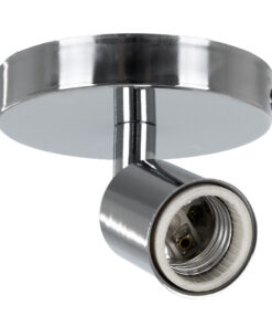 GloboStar® GloboStar® SARA 00844 Μοντέρνο Φωτιστικό Οροφής Σποτ Μονόφωτο 1 x E27 IP20 Ασημί Μέταλλο - Μ10 x Π10 x Υ10.3cm