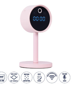 GloboStar® GloboStar® 86007 Rechargeable Table Camera WiFi HD 1080P 160° 1500mAh Two Way Audio Motion Detection & Digital Clock - Επαναφορτιζόμενη Επιτραπέζια Κάμερα WiFi HD 1080P 160° 1500mAh Διπλή Κατέυθυνση Ομιλίας Ανιχνευτή Κίνησης & Ψηφιακό Ρολόι - Ροζ