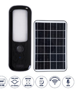 GloboStar® GloboStar® 86073 Αυτόνομος Ηλιακός Επιτοίχιος Προβολέας LED SMD 12W 600lm με IP Camera 1080P 2MP WiFi 150° Μοιρών - Ενσωματωμένη Μπαταρία 2500mAh - Φωτοβολταϊκό Πάνελ - Αισθητήρα Ημέρας-Νύχτας & Ρύθμιση Χρόνου Ανάμματος - Αδιάβροχος IP66 Ψυχρό Λευκό 6000K
