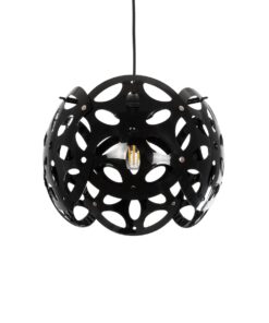 GloboStar® GLOBOSTAR® DOMINIC 202-0031 Μοντέρνο Κρεμαστό Φωτιστικό Οροφής με Ντουί 1 x E27 AC 220-240V IP20 - Μαύρο - Μ30 x Π30 x Υ70cm