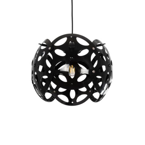 GloboStar® GLOBOSTAR® DOMINIC 202-0031 Μοντέρνο Κρεμαστό Φωτιστικό Οροφής με Ντουί 1 x E27 AC 220-240V IP20 - Μαύρο - Μ30 x Π30 x Υ70cm