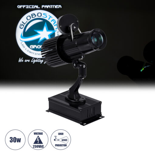 GloboStar® GloboStar® PROJECTOR 51176 LED Προτζέκτορας Διαφημιστικού Λογότυπου GloboStar Official Partner Εσωτερικού Χώρου - 30W AC 220-240V IP20 - Μ22.5 x Π8 x Υ28.5cm - 2 Χρόνια Εγγύηση