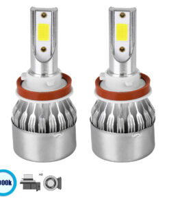 GloboStar® GloboStar® 82004 H8 C6 Line KIT Βασικού Φωτισμού Αυτοκινήτου & Φορτηγού 1st Generation Can-Bus Series LED CREE CXB COB 72W 7600lm DC 8-48V Αδιάβροχο IP65 Ψυχρό Λευκό 6000K