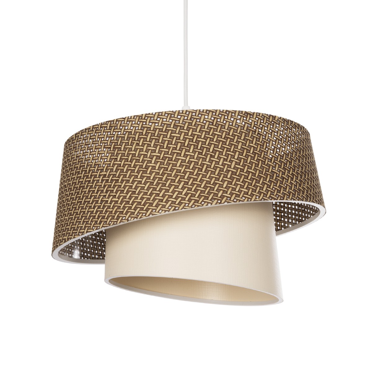 GLOBOSTAR® ALINA 203-0129 Μοντέρνο Κρεμαστό Φωτιστικό Οροφής με Ντουί 1 x E27 AC 220-240V IP20 - Καφέ & Μπεζ - Μ30 x Π30 x Υ20cm 2 GloboStar® GLOBOSTAR® ALINA 203-0129 Μοντέρνο Κρεμαστό Φωτιστικό Οροφής με Ντουί 1 x E27 AC 220-240V IP20 - Καφέ & Μπεζ - Μ30 x Π30 x Υ20cm