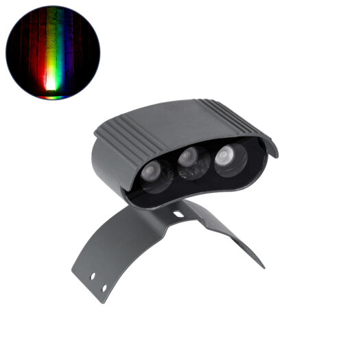 GloboStar® GloboStar® TREELIGHT-PLANTE 90518 Κυρτή Μπάρα Φωτισμού Wall Washer με Αντιθαμβωτική Γρίλια Ειδική για Φυτά - Δέντρα LED 3W 255lm 15° DC 24V Αδιάβροχο IP67 Μ11 x Π8.5 x Υ11cm RGBW DMX512 - Γκρι Ανθρακί - 3 Years Warranty