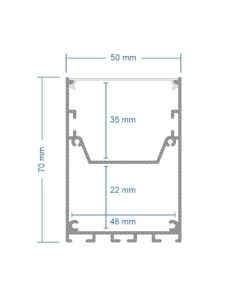 GLOBOSTAR® ALP-LINEAR BRIGHTRAIL 61775-3M Επιφανειακό / Κρεμαστό / Επιτοίχιο Προφίλ Αλουμινίου με Λευκό Γαλακτερό Πατητό Κάλυμμα για Ταινίες LED IP20 - Μαύρο Ματ - Μ300 x Π5 x Υ7.5cm 20 c14090 61775 10