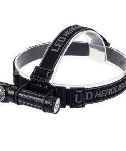 GloboStar® GloboStar® 79075 Φορητός Φακός Κεφαλής Επαναφορτιζόμενος LED Luminus SST20 10W 800lm 60° Μοιρών με 1 x 18650 Μπαταρία 2000mAh USB 2.0 3 Modes Αδιάβροχο IP54 Ψυχρό Λευκό 6000K