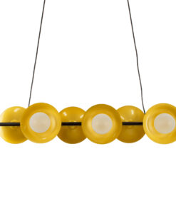 GloboStar® GLOBOSTAR® JOLIET 00783 Μοντέρνο Κρεμαστό Φωτιστικό Οροφής με Ντουί 6 x G9 AC 220-240V IP20 - Μαύρο & Χρυσό - Μ95 x Π28 x Υ20cm