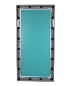 GloboStar® MAKEUP MIRROR-160x80-6 Μοντέρνος Καθρέπτης Μακιγιάζ με Πλαίσιο Φυσικού Ξύλου με Διακόπτη On/Off 20 x E27 AC220-240V - Μ80 x Π7 x Υ160cm - Γκρι Ανθρακί 16 c2df61 160x80 7