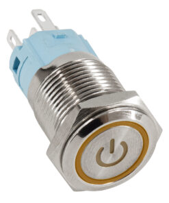 Alternative view of GloboStar® 70784 LED Φωτιζόμενος Διακόπτης Χωνευτός - Μπουτόν On/Off Ανοξείδωτος DC 12V με Angel Eye Αδιάβροχο Φ18mm IP67 Πορτοκαλί