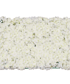 GloboStar® GloboStar® 78319 Συνθετικό Πάνελ Λουλουδιών - Κάθετος Κήπος Ορτανσία Λευκό Μ60 x Υ40 x Π5cm