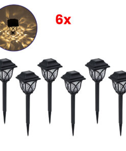 GloboStar® GloboStar® 85702 ΣΕΤ 6 Τεμαχίων Αυτόνομα Ηλιακά Φωτιστικά LED SMD 1W 100lm με Ενσωματωμένη Μπαταρία 600mAh - Φωτοβολταϊκό Πάνελ με Αισθητήρα Ημέρας-Νύχτας Αδιάβροχο IP65 Φανάρι Κήπου Τετράγωνο Θερμό Λευκό 3000K