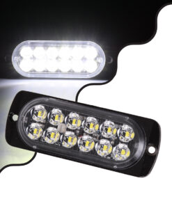 GloboStar® GloboStar® 85263 PRO Series Μπάρα Σήμανσης Οχήματος Ασθενοφόρου για Αυτοκίνητα & Φορτηγά Φωτισμού STROBE LED SMD 3030 12W DC 12-24V Αδιάβροχη IP65 Ψυχρό Λευκό 6000K