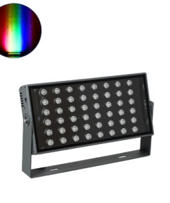GloboStar® GLOBOSTAR® FLOOD-ZANA 90559 Προβολέας Σποτ Wall Washer LED 100W 8500lm 30° DC 24V Αδιάβροχο IP65 RGBW DMX512 Dimmable - Γκρι Ανθρακί - Μ45.5 x Π28 x Υ10cm - 3 Χρόνια Εγγύηση