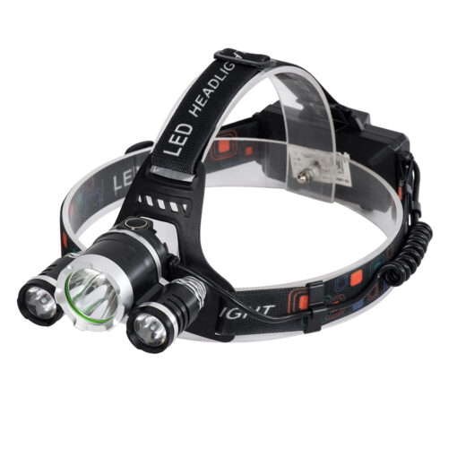 GloboStar® GloboStar® 69926 Φορητός Φακός Κεφαλής Επαναφορτιζόμενος LED Luminus 1 x CREE XM-L2 T6 & 2 XPE LED CHIP x 30W 3000lm 60° Μοιρών με 2 x 18650 Μπαταρία 4400mAh USB 2.0 - 4 Modes - Αδιάβροχο IP54 Ψυχρό Λευκό 6000K Μ7.5 x Π7 x Υ6cm