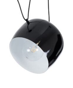 GloboStar® GLOBOSTAR® JASPER 01373 Μοντέρνο Κρεμαστό Φωτιστικό Οροφής με Ντουί 1 x E27 AC 220-240V IP20 - Μαύρο & Λευκό - Μ26.5 x Π26.5 x Υ20.5cm