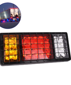 GloboStar® GLOBOSTAR® TAILIGHT 79928 Πίσω Φανάρι Οχημάτων LED 18W 900lm 140° DC 12V Αδιάβροχο IP65 Πορτοκαλί & Κόκκινο & Ψυχρό Λευκό 6000Κ - Μ33.5 x Π5 x Υ15cm - 1 Χρόνο Εγγύηση