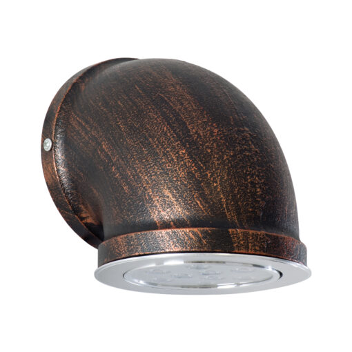 GloboStar® GloboStar® ANTHY 01104 Φωτιστικό Τοίχου - Απλίκα LED Χάλκινο AC 220-240V IP44 - Μ15.2 x Π13.4 x Υ15.2cm - 2 Xρόνια Εγγύηση
