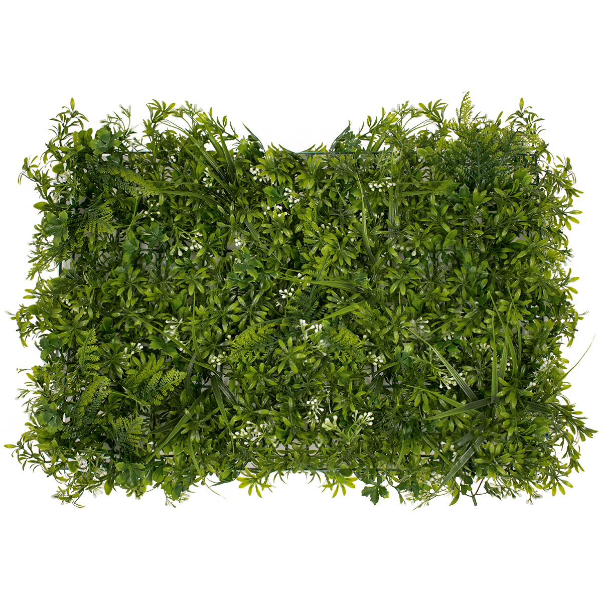 GLOBOSTAR® FERN 78401 Τεχνητό Πάνελ Φυλλωσιάς / Κάθετος Κήπος Γάλιο, Φτέρη, Γκι & Γρασίδι - Πράσινο - Μ60 x Π9 x Υ40cm 2 Φτέρη