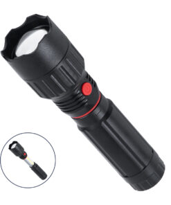 GloboStar® GloboStar® 79019 Φορητός Φακός Χειρός LED COB 3W Front + 3W Side 300lm Zoom 1° έως 60° Μοιρών Πτυσσόμενος με 3 Modes Αδιάβροχο IP54 Ψυχρό Λευκό 6000K