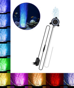 GloboStar® GloboStar® 79682 Φωτιστικό Ενυδρείου & Οξυγονωτής / Μηχανισμός Φυσαλίδων Φ5.5cm LED 7.2W 180° AC 230V Αδιάβροχο IP68 Πολύχρωμο RGB