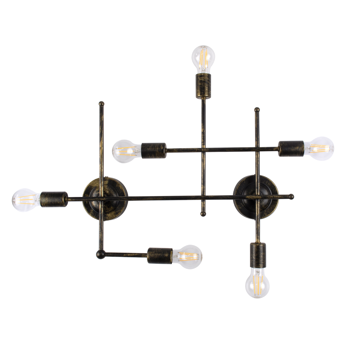 GloboStar® PIPING 00666 Vintage Επιτοίχιο Φωτιστικό Πολύφωτο 6 x E27 IP20 Μπρούτζινο Μέταλλο - Μ66 x Π9.5 x Υ49cm 3 GloboStar® GloboStar® PIPING 00666 Vintage Επιτοίχιο Φωτιστικό Πολύφωτο 6 x E27 IP20 Μπρούτζινο Μέταλλο - Μ66 x Π9.5 x Υ49cm