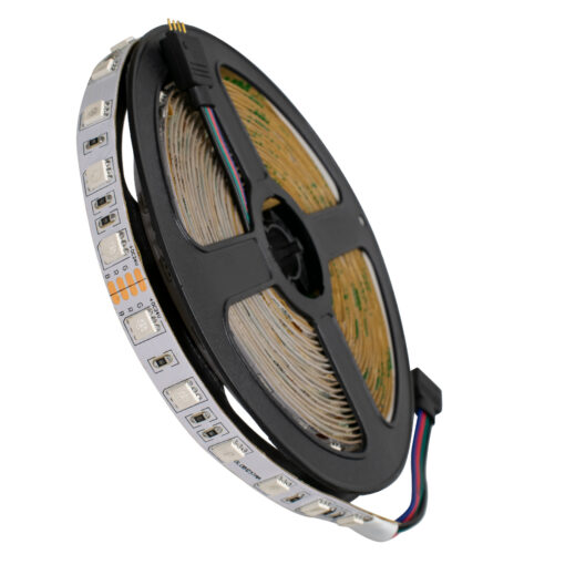GloboStar® GLOBOSTAR® LUMAR 70229 Ταινία LED 14.4W/m 864lm/m 120° DC 24V IP20 60 x SMD5050 Chip/m Πολύχρωμο RGB Dimmable - Μ500 x Π1 x Υ0.2cm - Ρολό 5 Μέτρων - 5 Χρόνια Εγγύηση