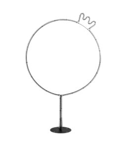 GloboStar® GLOBOSTAR® XMAS-CROWN-BIG Χριστουγεννιάτικο Διακοσμητικό Φωτιστικό LED 27.3W 1092lm 360° AC 220-240V Αδιάβροχο IP65 Θερμό Λευκό 2700K  - Μαύρο & Διάφανο - Μ88 x Π25 x Υ136cm - 2 Χρόνια Εγγύηση