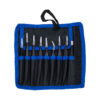 GloboStar® GloboStar® 79997 Επαγγελματικό Mini Σετ Λαβίδων - Τσιμπίδων - Tweezers 9 Τεμαχίων σε 1 DIY Tool Kit Υψηλής Αντοχής Stainless Steel Μαύρο Μ19 x Π2.5 x Υ19cm