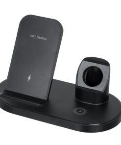 GloboStar® GloboStar® 79698 Επιτραπέζια Σταθερή Βάση Ασύρματης Φόρτισης Fast Charging για Κινητά - Earphones - Smart Watches 3 Καναλιών - 1 Channel 15W Max (Phone) - 2 Channel 3W (Airpod) - 3 Channel 2W (Watch)